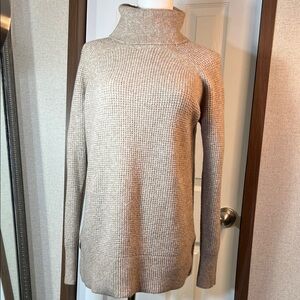 LOFT Beige Cowl Neck Sweater